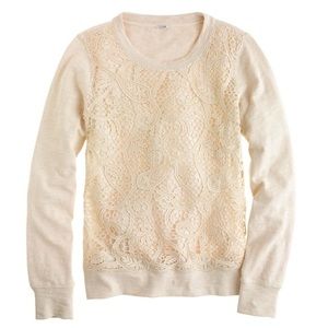 Jcrew lace sweatshirt